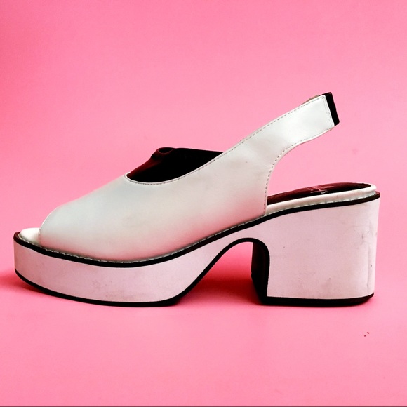 Shellys London Shoes - Shellys London White Mod Heel Shellys London Shoes - Shellys London White Mod Heel
