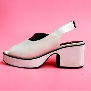 Shellys London Shoes - Shellys London White Mod Heel Shellys London Shoes - Shellys London White Mod Heel