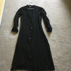 Sweater Duster with side slits