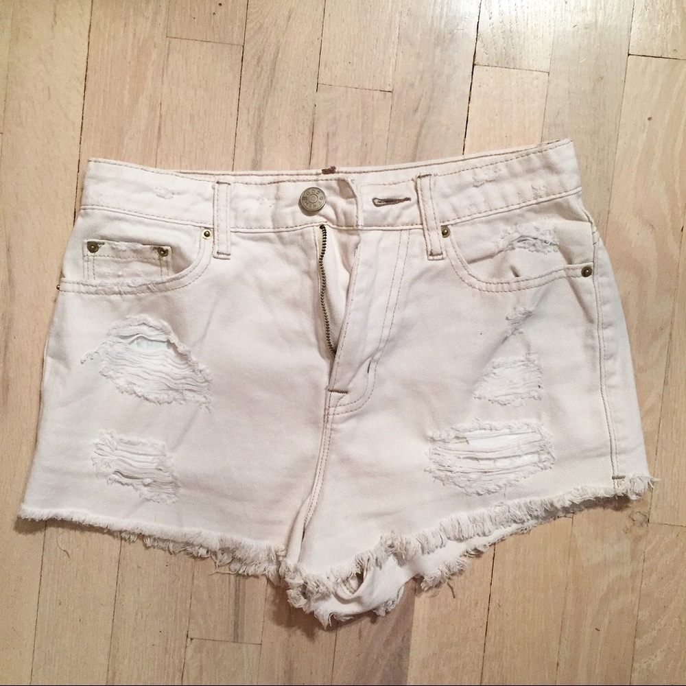 Urban outfitters BDG high-waist white denim shorts