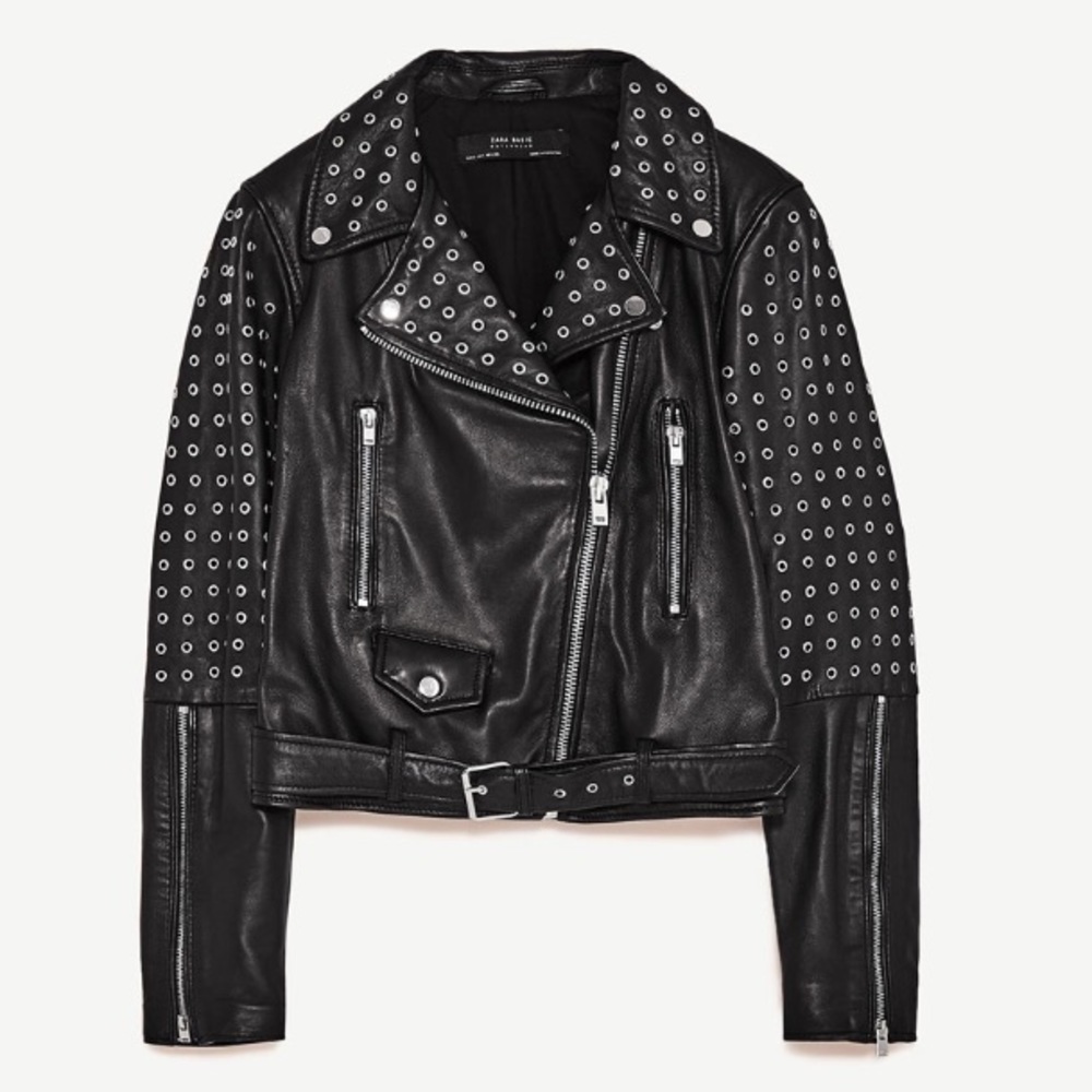 NWT Zara 💯 Percent Sheep Leather Short Jacket