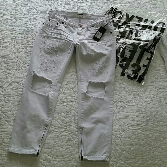 One Teaspoon White Beauty Freebirds Jeans Size 26 - Picture 2 of 6