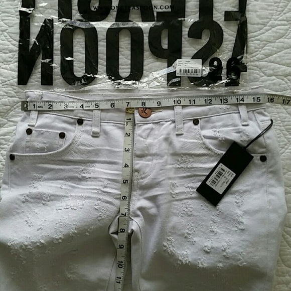 One Teaspoon White Beauty Freebirds Jeans Size 26 - Picture 3 of 6