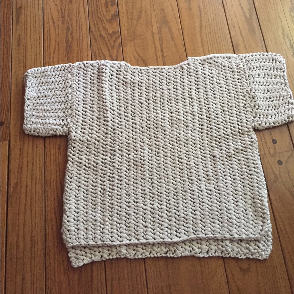 Brand New Wool And The Gang hand knitted top