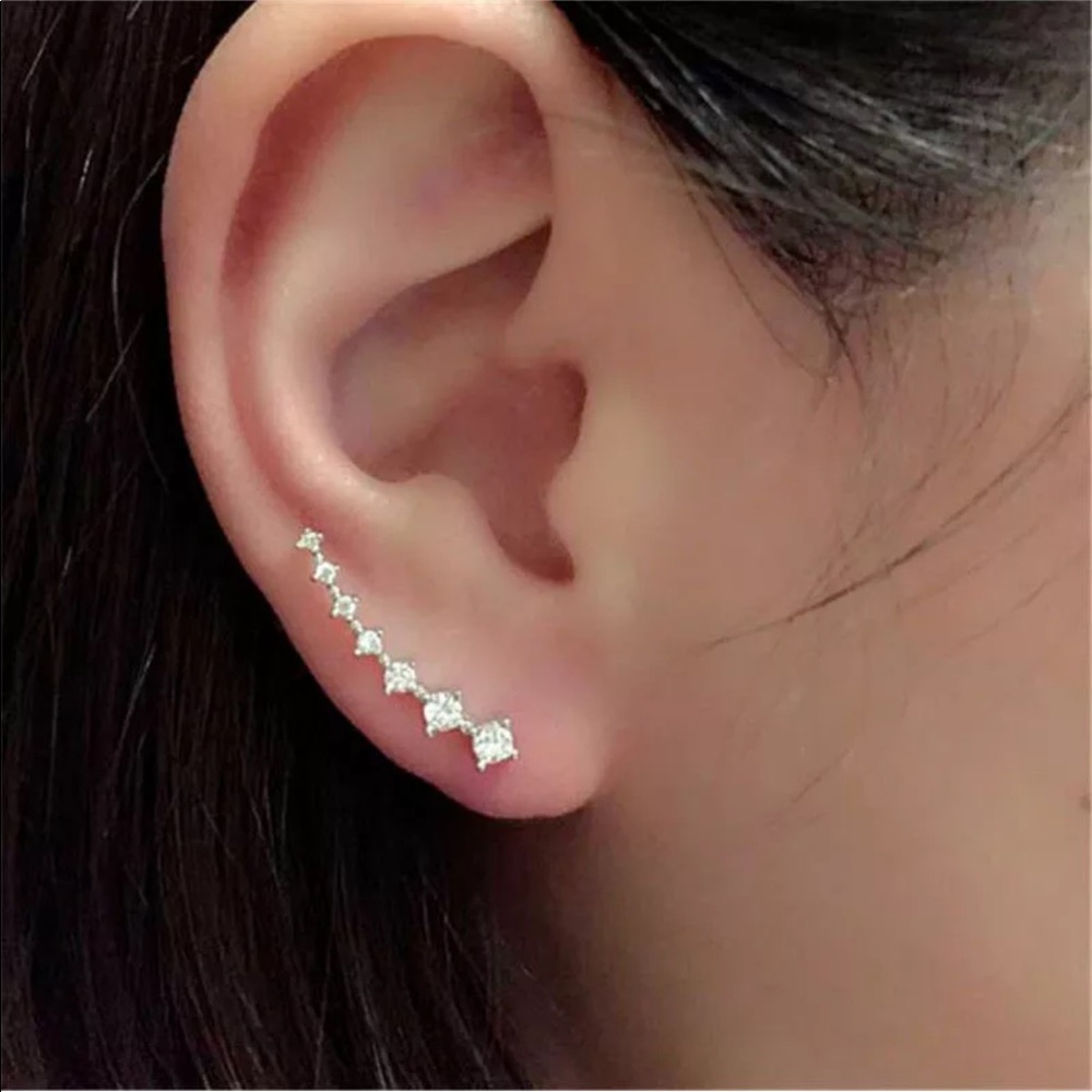 5/$25 Gold hook earrings multi stud look