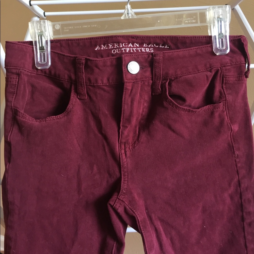 Maroon Jeans