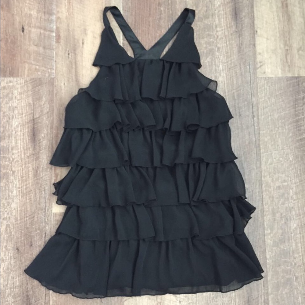 BEBE Ruffle X backless Top