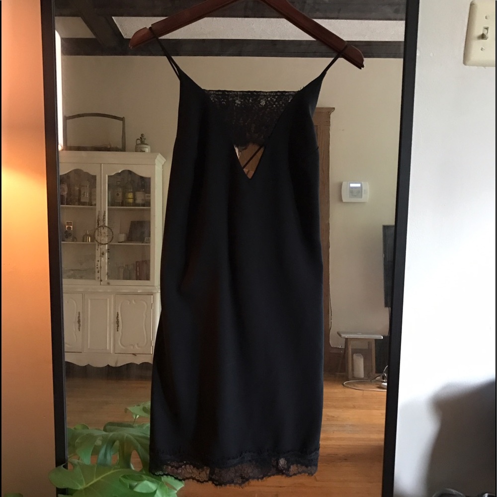 BNWT Black and Lace cutout Topshop Dress