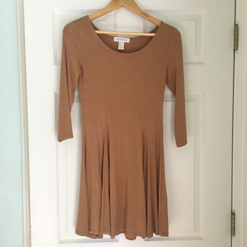 Nude Skater Circle Skirt Dress