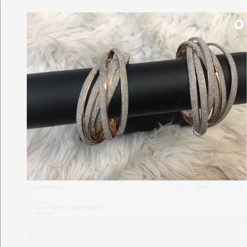 Women's (6 Piece) Sparkle Bangles - Picture 2 of 2