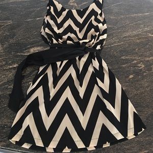 Black and Tan chevron dress