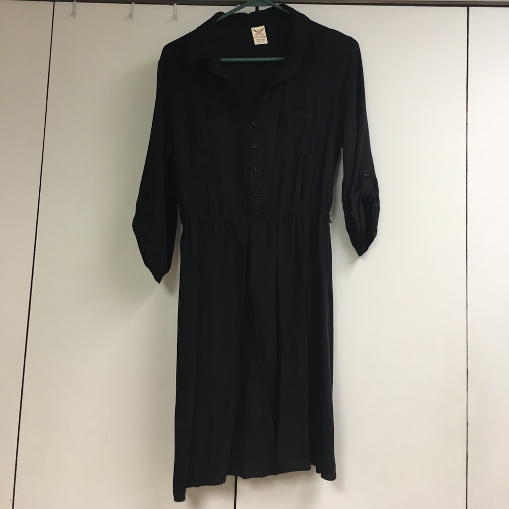 Faded Glory Black 3/4 Sleeve dress