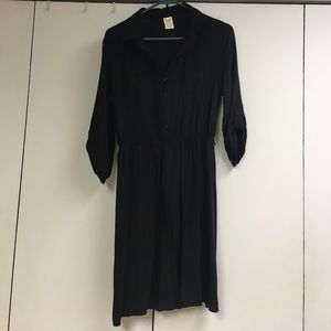 Faded Glory Black 3/4 Sleeve dress