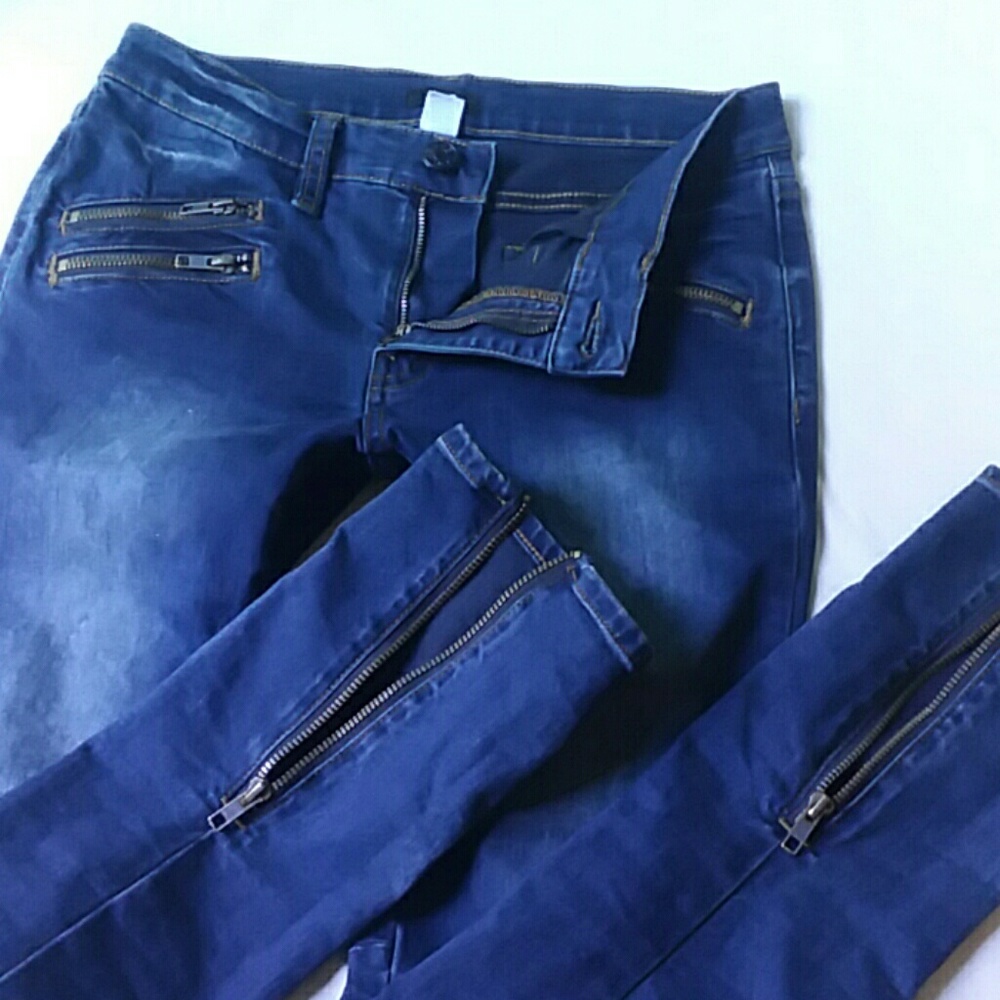 Urban Outfitters dark wash zipper jeans size 28 - Picture 1 of 6