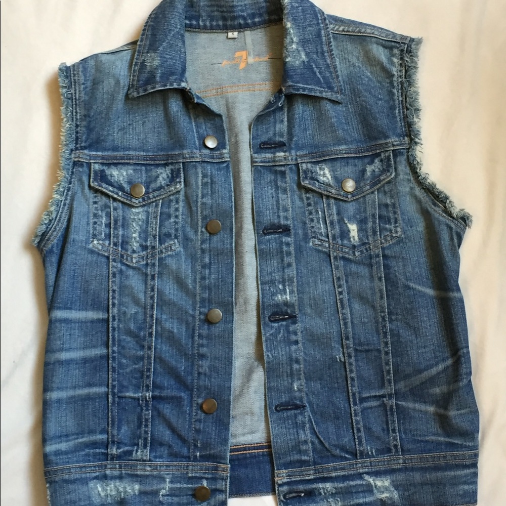7 for all Mankind denim vest