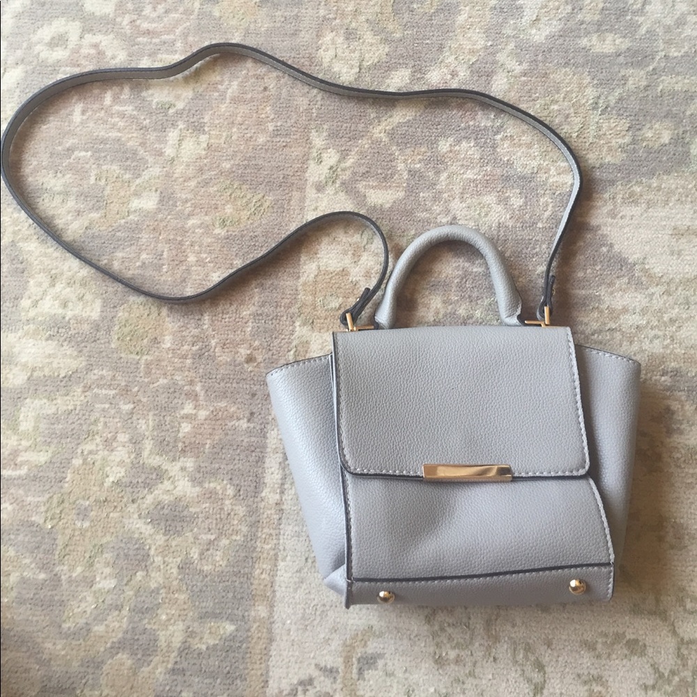 gray crossbody bag
