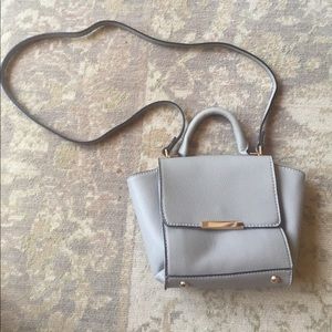 gray crossbody bag