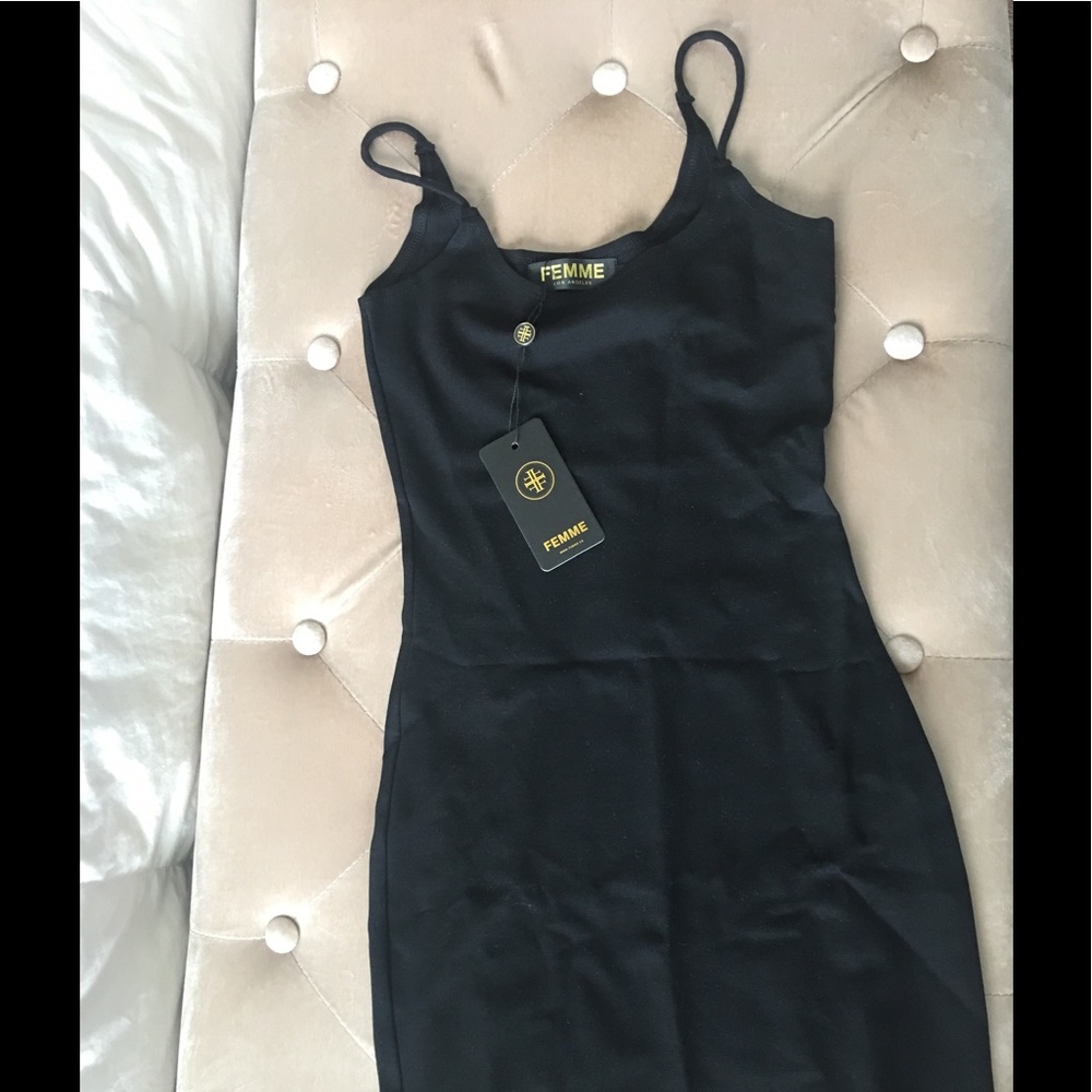 Black spaghetti strap LITTLE BLACK DRESS