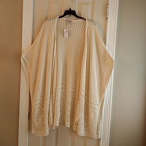 Avenue Kabuki crochet beige cardigan