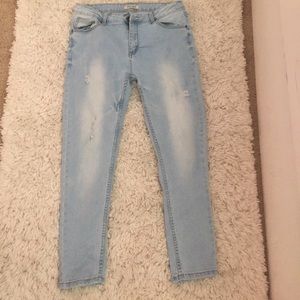 Light denim jeans