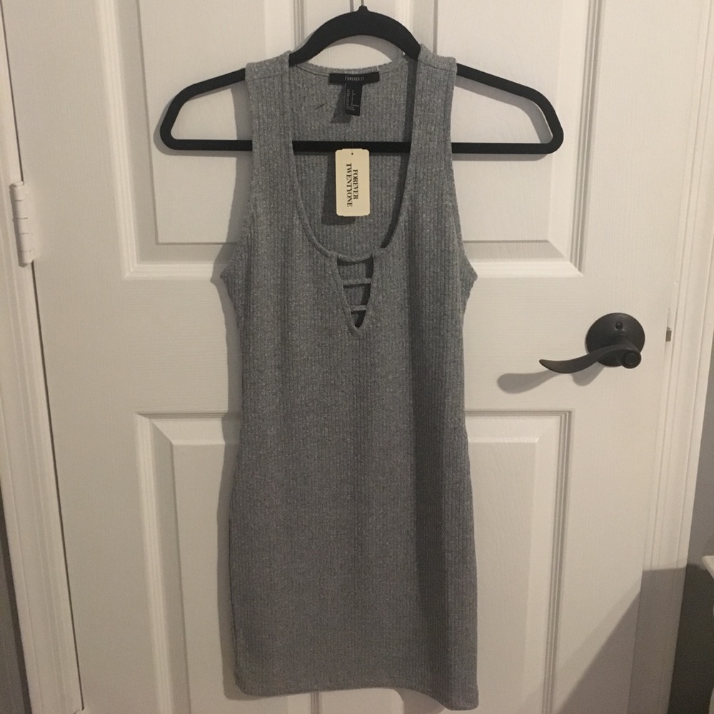 Grey Forever 21 Bodycon Dress Size S