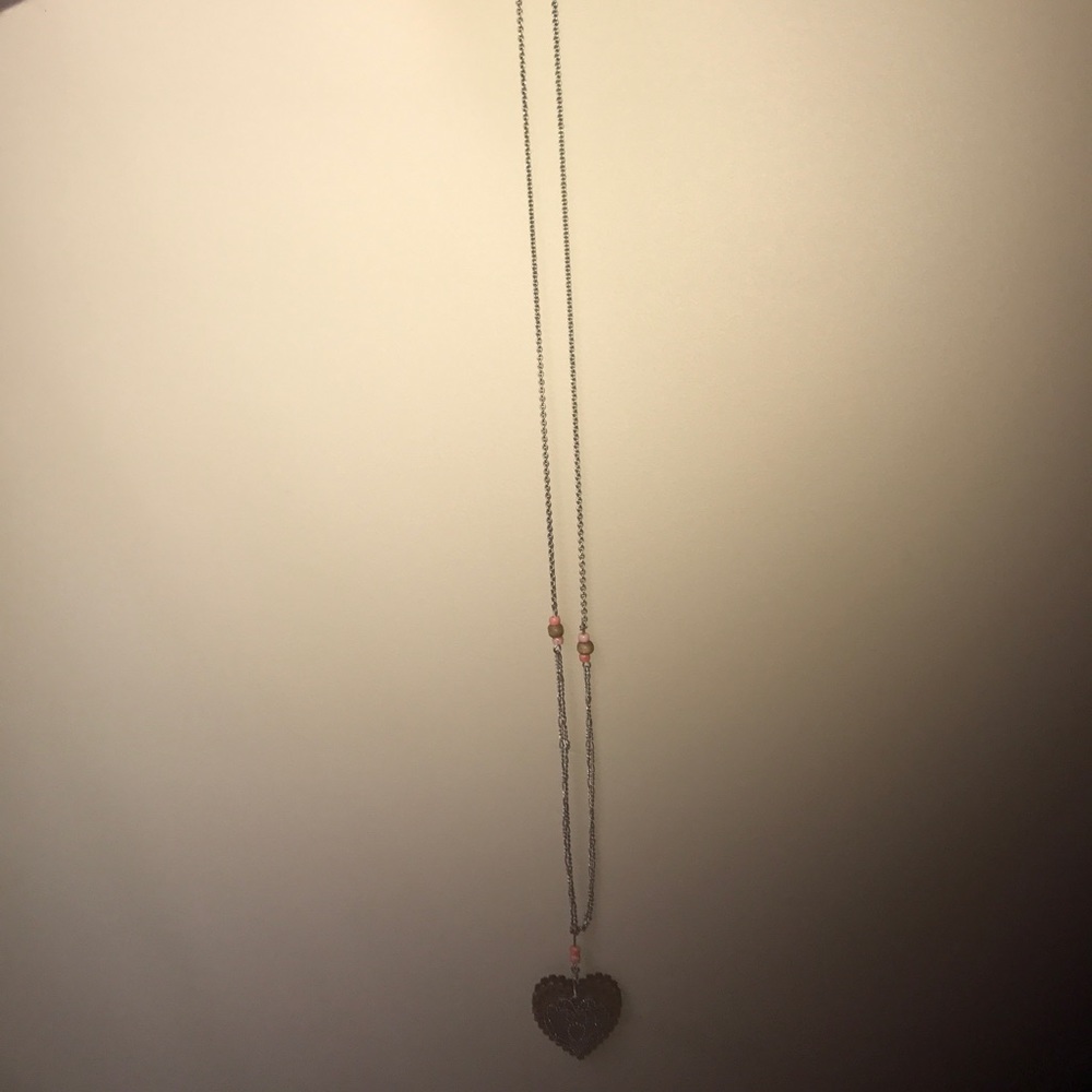 Long heart necklace