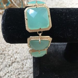 Mint green and gold bracelet