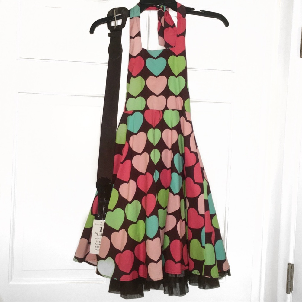 Rare Editions Halter Heart Dress + Accessory