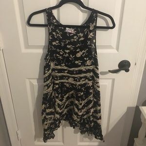Free People Black and Cream Dress Size XS