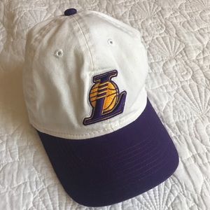 Lakers White and Purple Hat