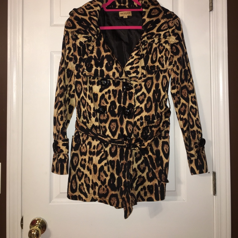 Leopard Print Beulah Style Pea Coat