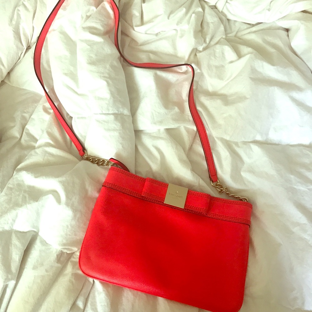 Gorgeous vibrant red Kate Spade cross body