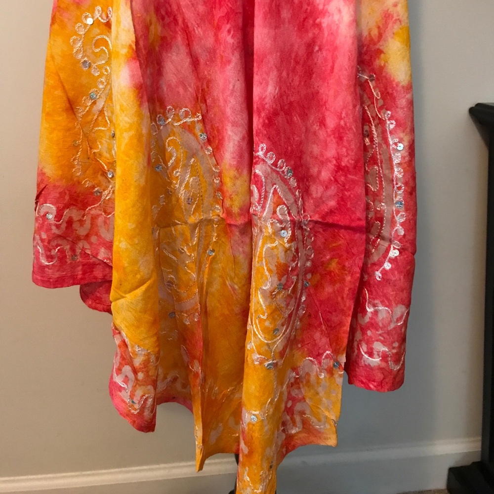PINK AND ORANGE TYE DYE DRESS🌺🌹 - Picture 4 of 6
