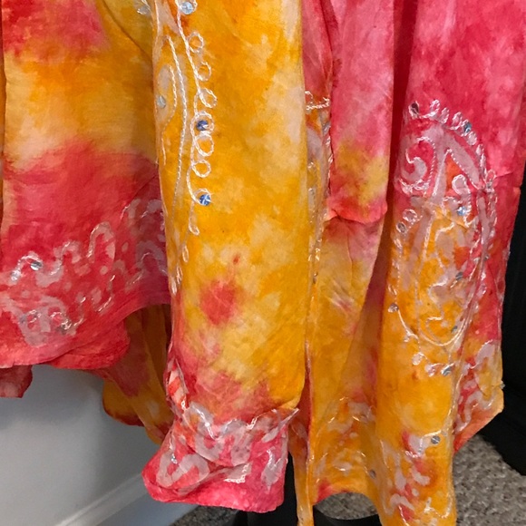 PINK AND ORANGE TYE DYE DRESS🌺🌹 - Picture 5 of 6