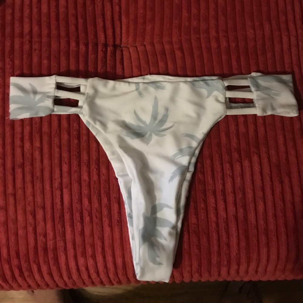 Island white bikini bottoms