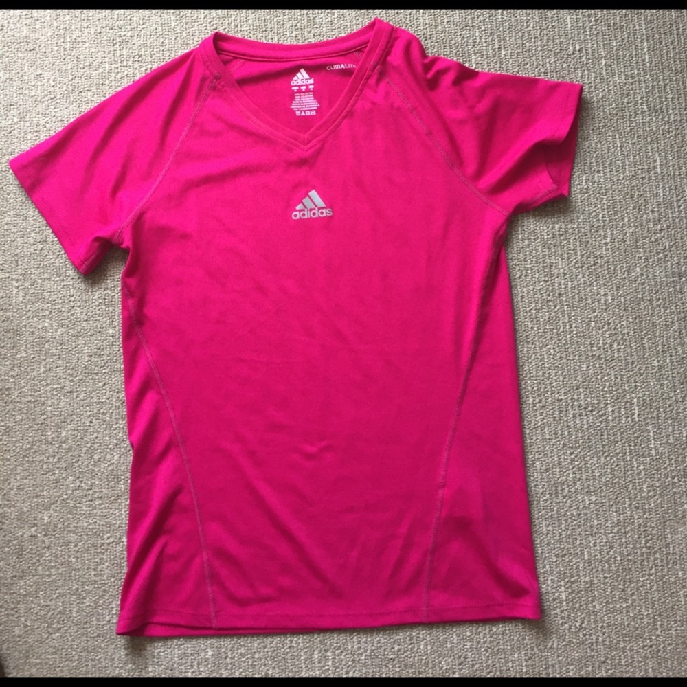 Adidas pink climalite t-shirt