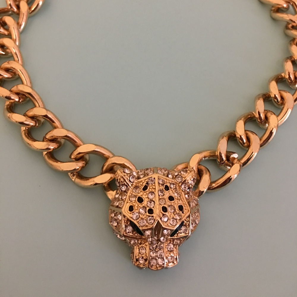 panther pendant gold chain