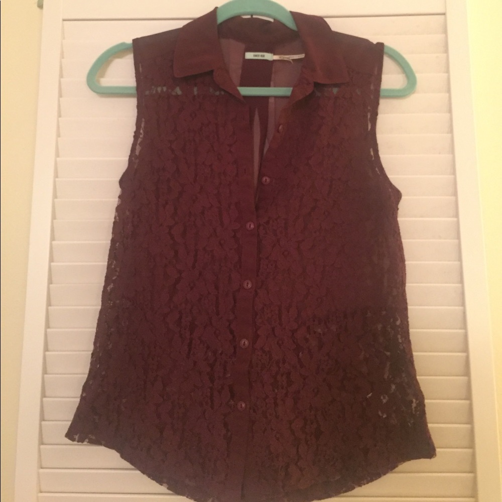 Sleeveless sheer top