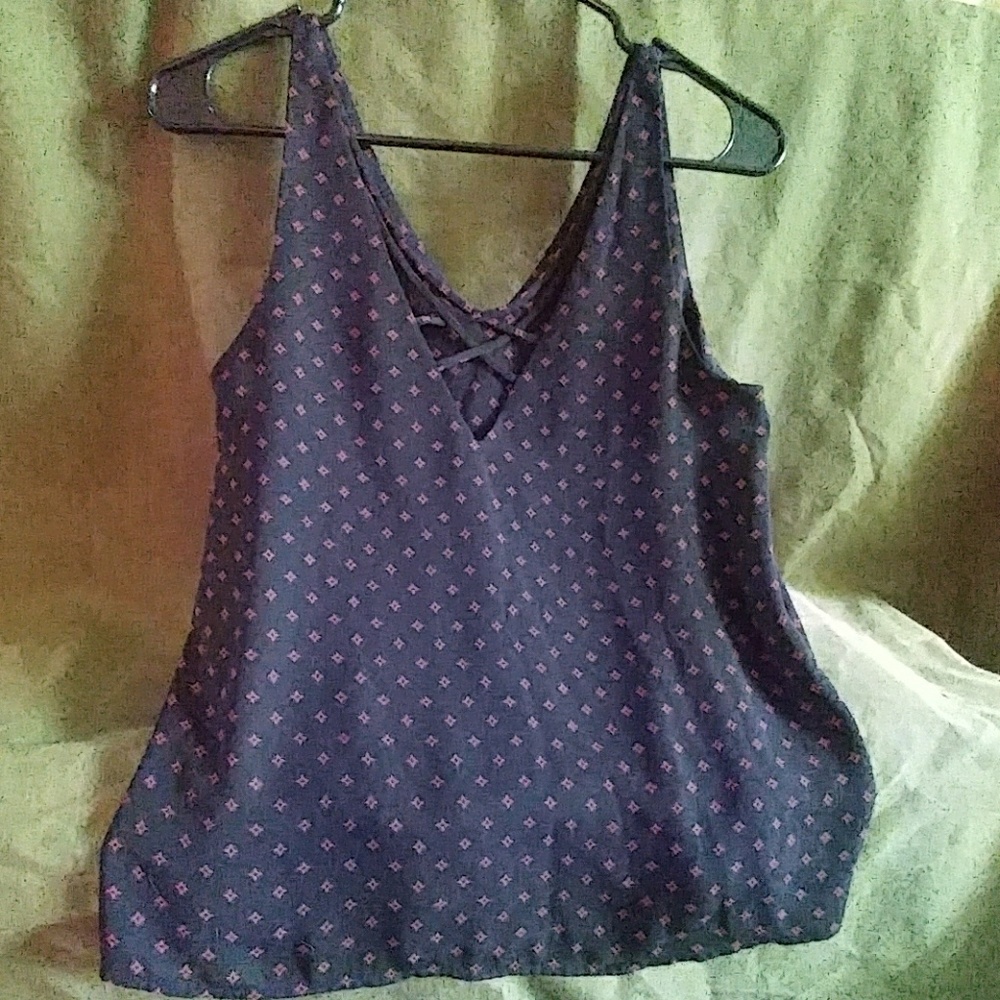 Express navy with red diamond pattern tank