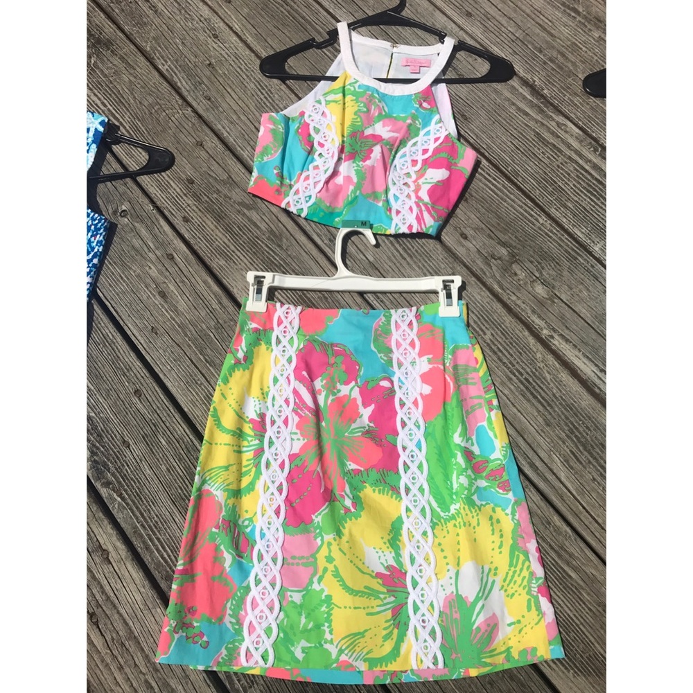 EUC Lilly Pulitzer Vanna Crop Set