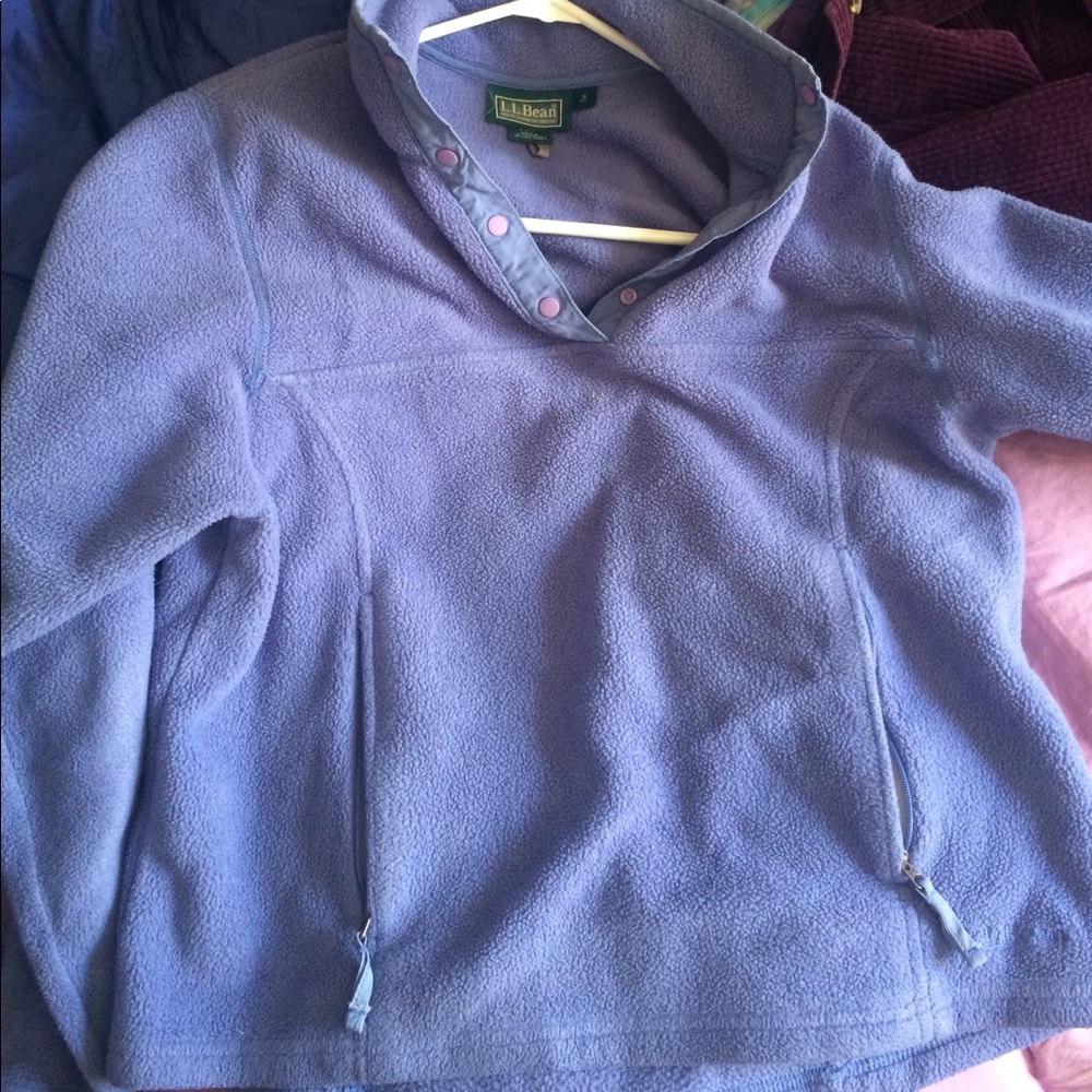 L.L Bean fleece periwinkle blue