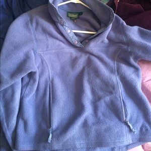 L.L Bean fleece periwinkle blue
