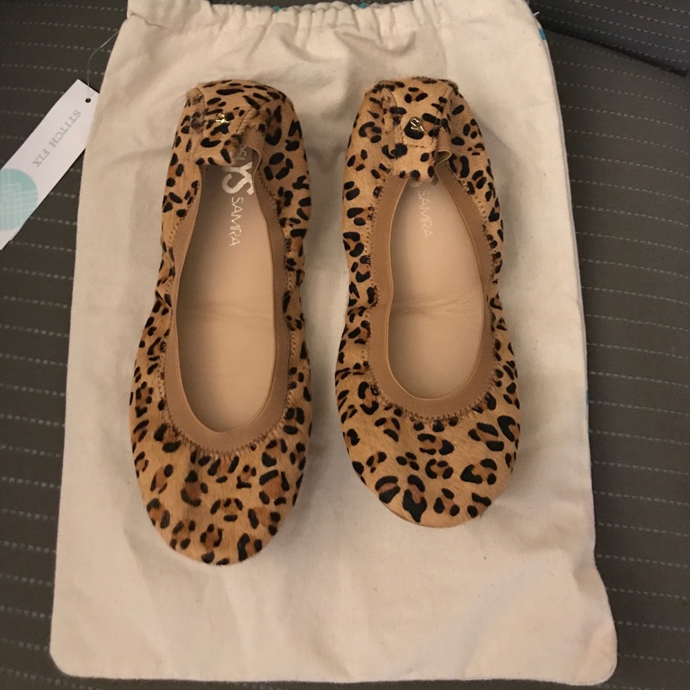 Brand new Yosi Samra Leopard Ballet Flats