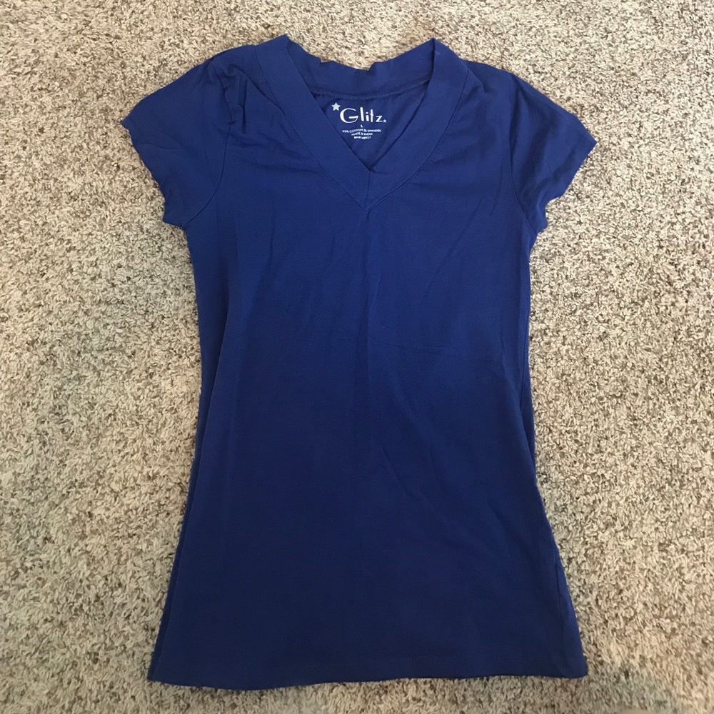 Blue workout shirt