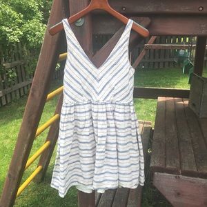 J. Crew Striped V Neck Dress!