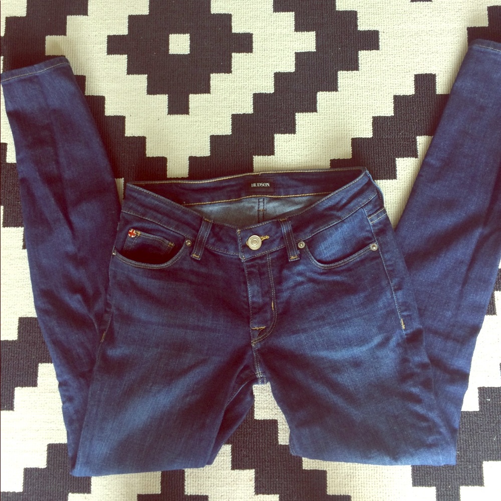 Hudson dark wash skinny jeans