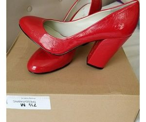 Ruby Red Thick Heels