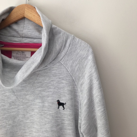 black dog cowl neck sweatshirt