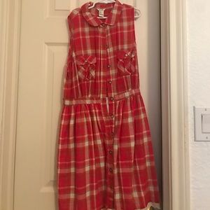 A cowgirl style button up dress