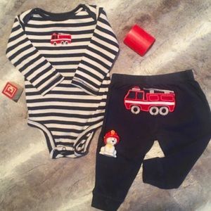Boy's 9m Carters adorable Firetruck outfit